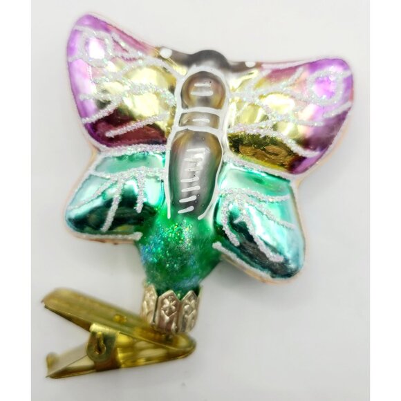 Radko Flutter BY Butterfly Christmas Ornament Clip-On - Picture 2 of 7